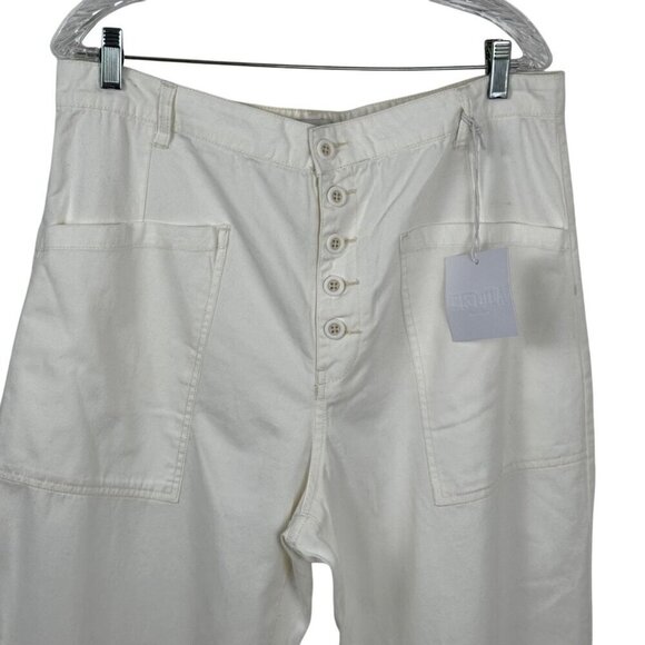 Pistola NEW Revolve Tammy High Rise Trouser Ivory Women's 33 Button Fly Casual - Picture 2 of 11